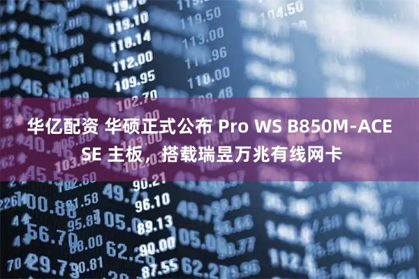 华亿配资 华硕正式公布 Pro WS B850M-ACE SE 主板，搭载瑞昱万兆有线网卡